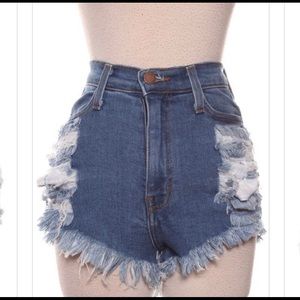 Highwaist denim short